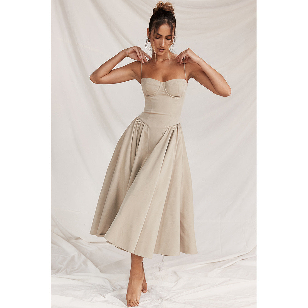 Seren | Women’s Midi Dress in a Soft Strappy Style