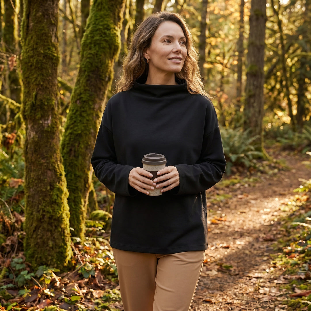 Luneria | Women's Soft Knit Turtleneck Top for Comfortable Everyday Wear