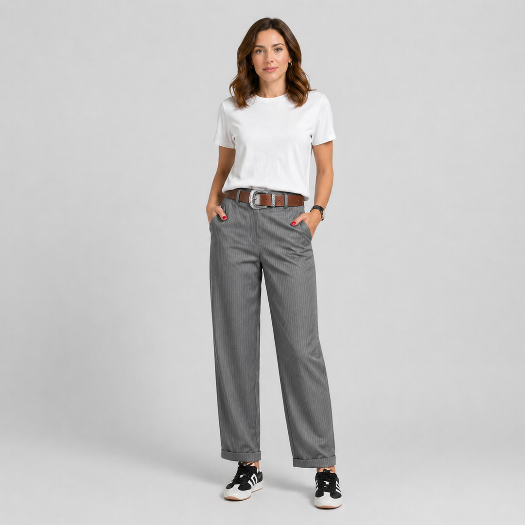 Matilda | Women's Striped Trousers with a Figure-Flattering Fit