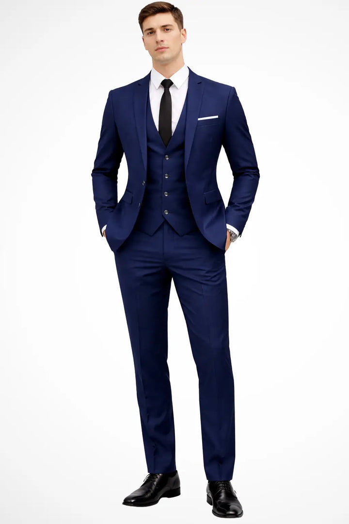 Ashford | Men's Tailored Three-Piece Suit in Deep Burgundy
