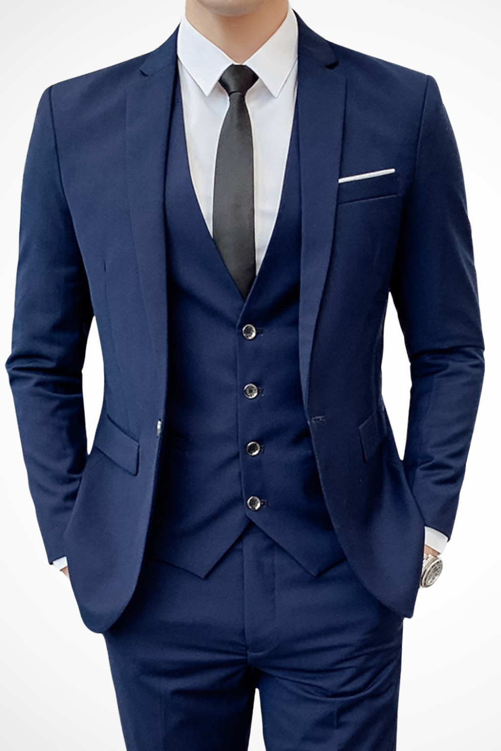 Ashford | Men's Tailored Three-Piece Suit in Deep Burgundy
