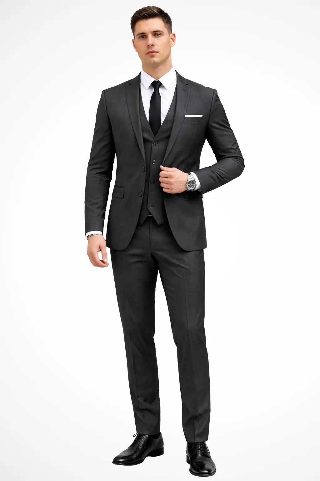 Ashford | Men's Tailored Three-Piece Suit in Deep Burgundy