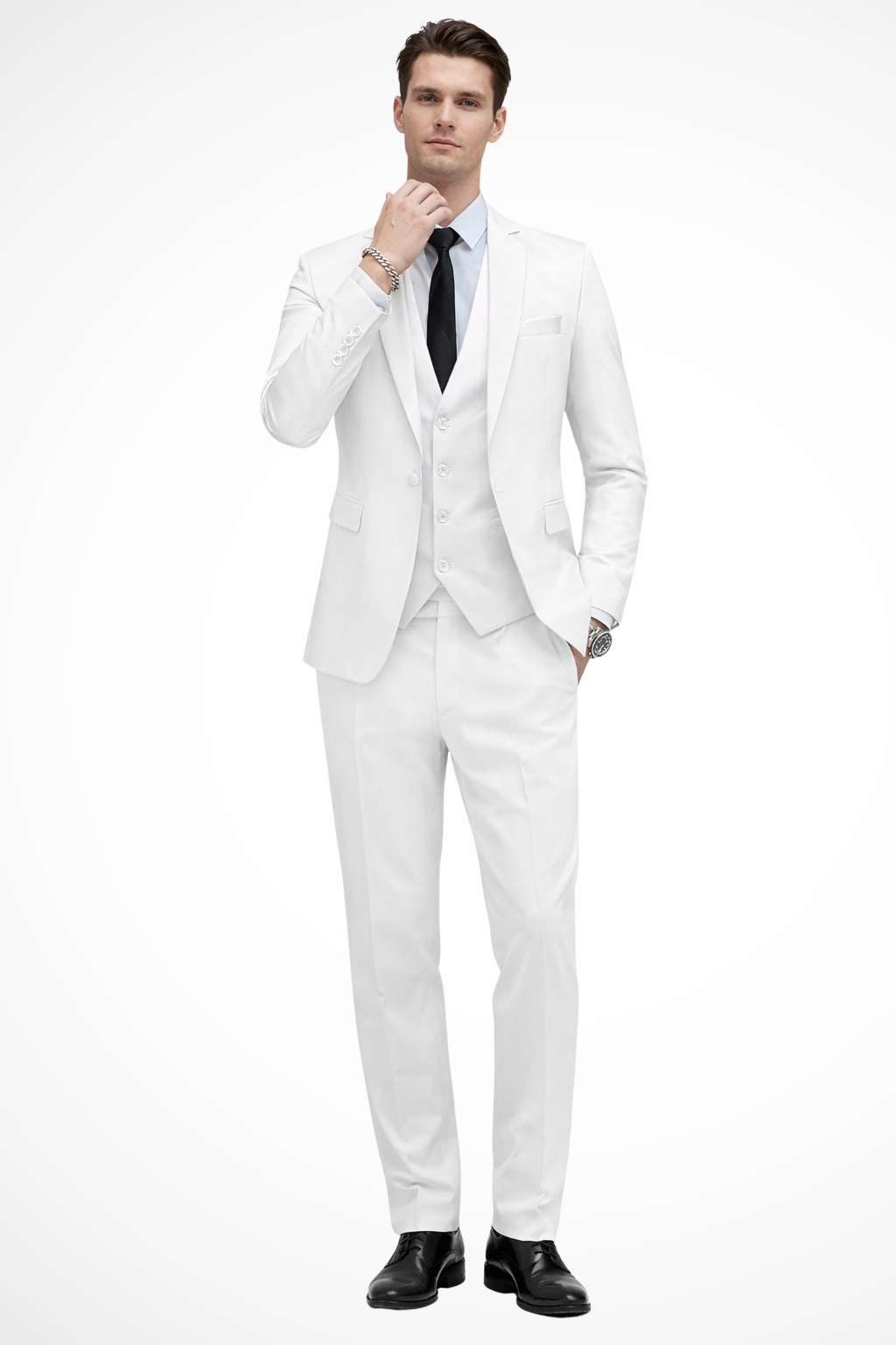Ashford | Men's Tailored Three-Piece Suit in Deep Burgundy