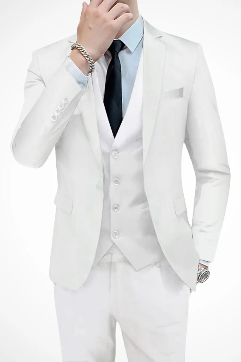 Ashford | Men's Tailored Three-Piece Suit in Deep Burgundy