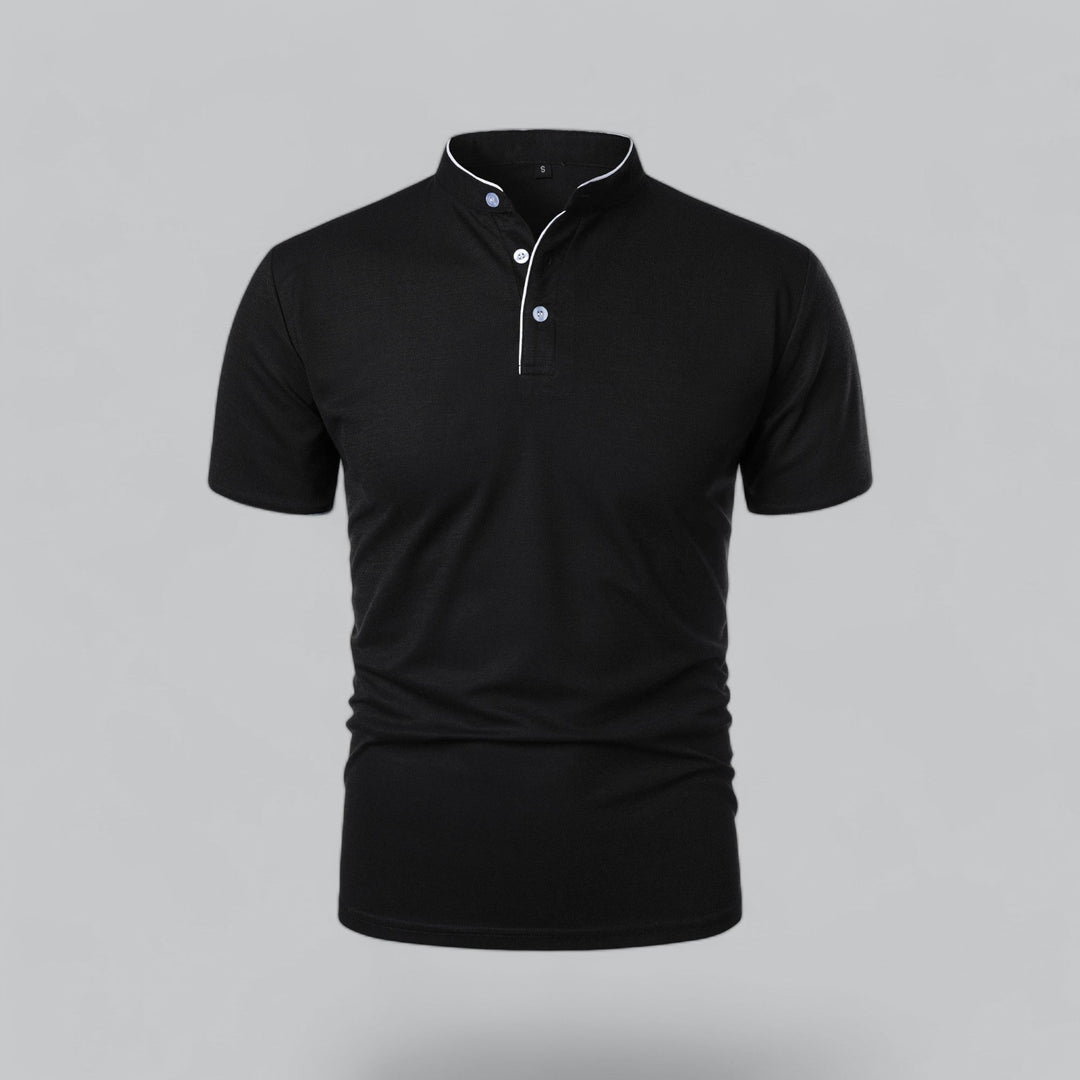 Tavish | Men's Polo Shirt with Mandarin Collar