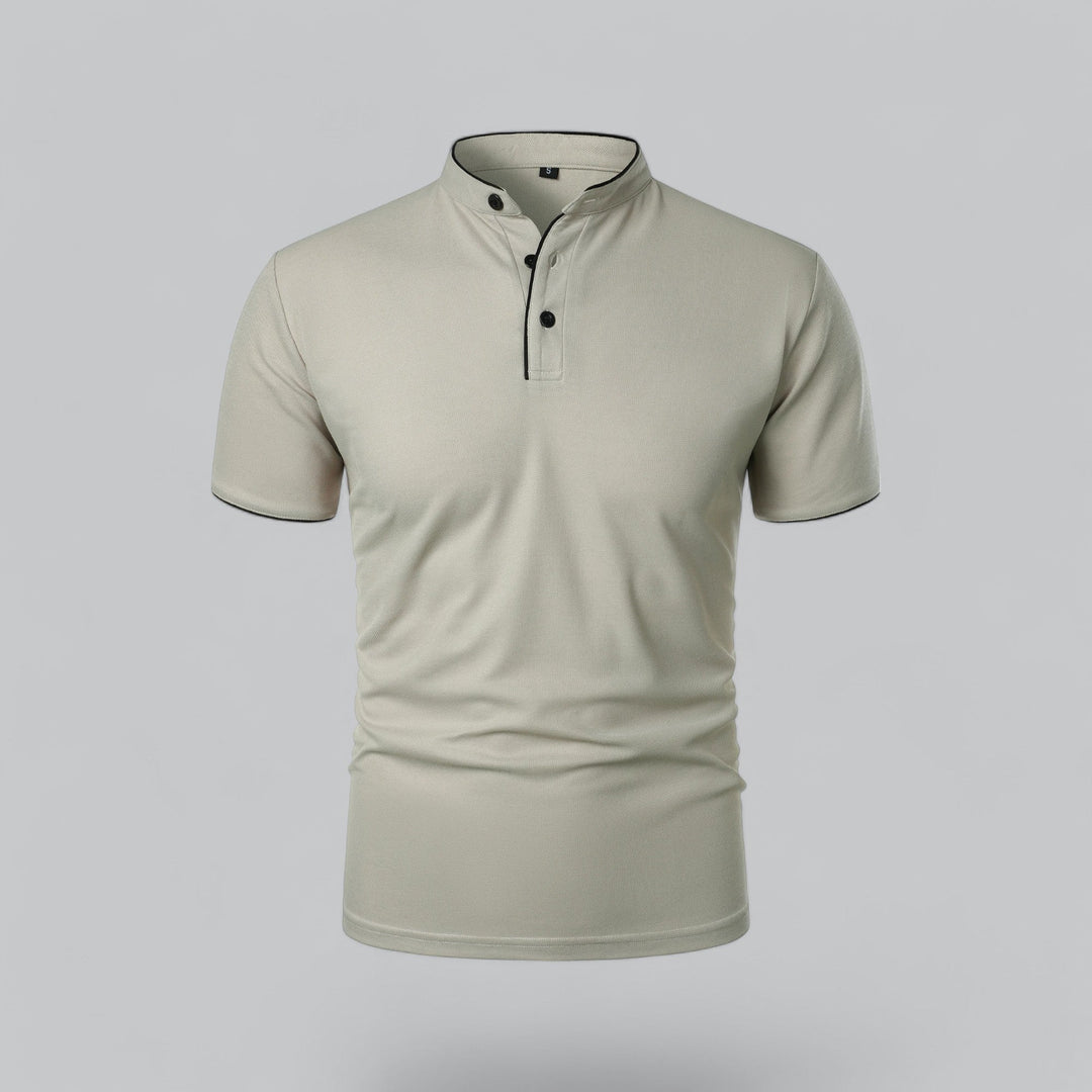 Tavish | Men's Polo Shirt with Mandarin Collar