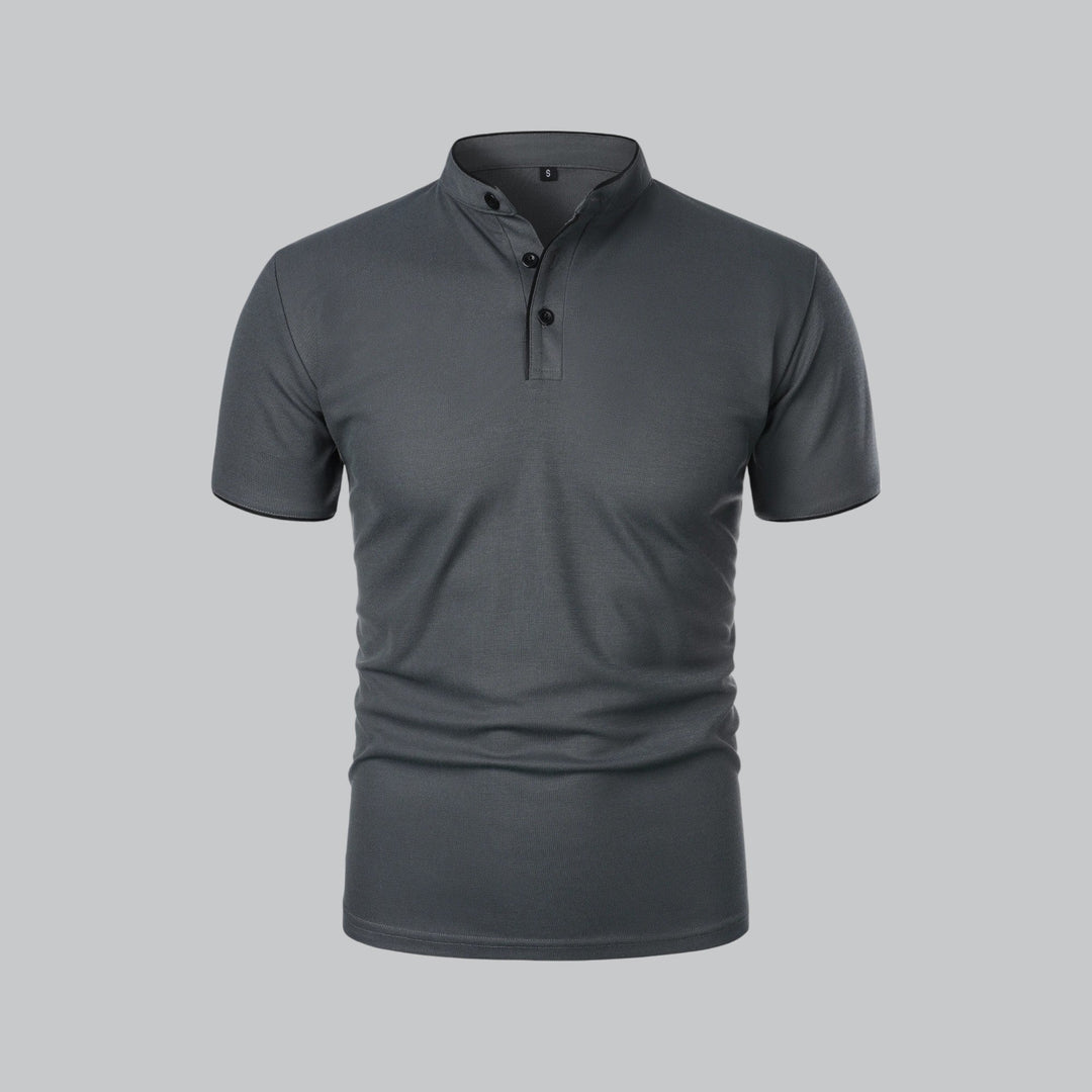Tavish | Men's Polo Shirt with Mandarin Collar