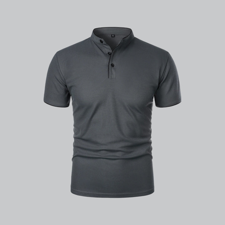 Tavish | Men's Polo Shirt with Mandarin Collar