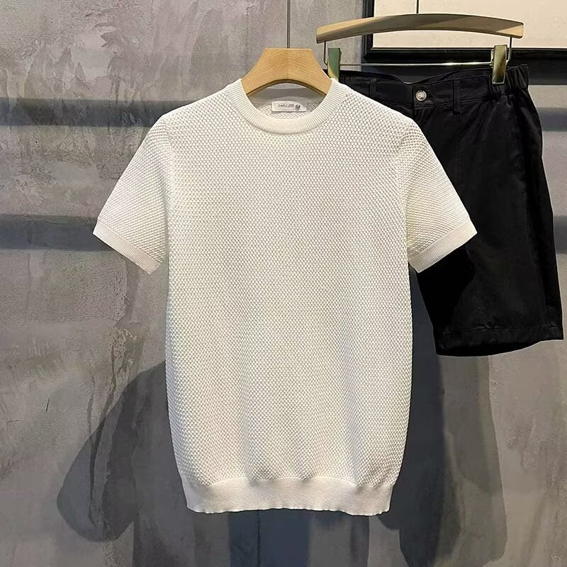 Idris | Men's Textured Knit Tee for Everyday Comfort