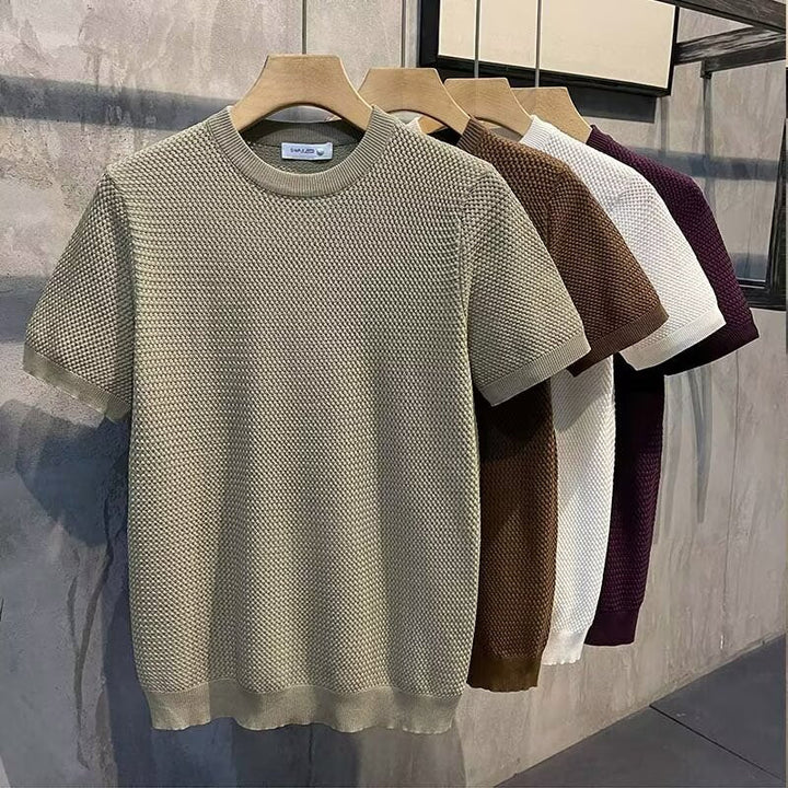 Idris | Men's Textured Knit Tee for Everyday Comfort