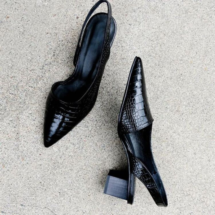 Esmé | Women's Slingback Heels with Croc Texture