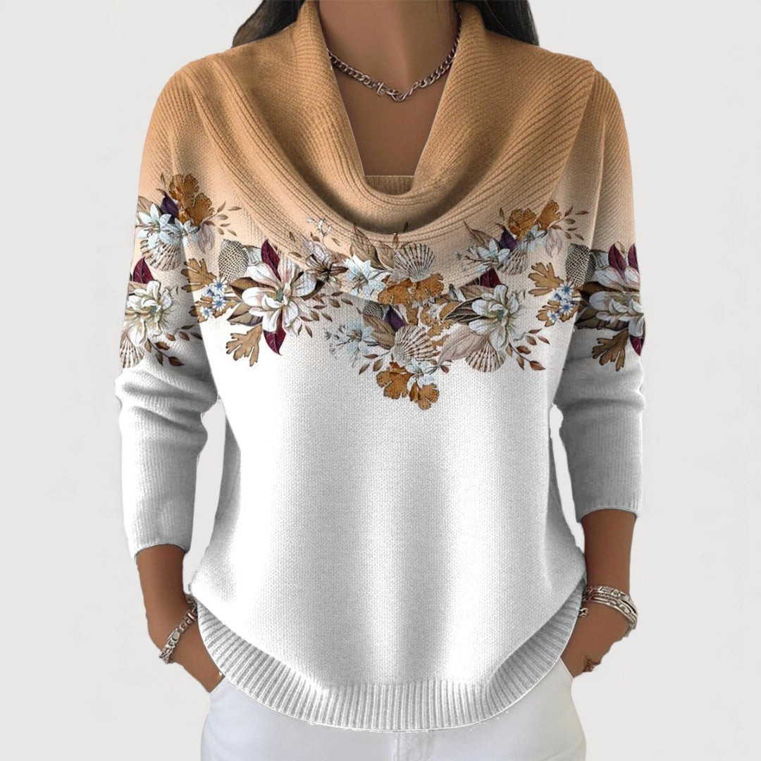 Alora | Women’s Knit Jumper featuring a Soft Cowl Neckline
