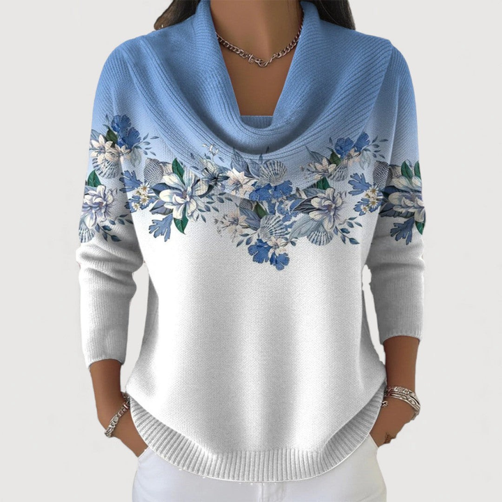 Alora | Women’s Knit Jumper featuring a Soft Cowl Neckline