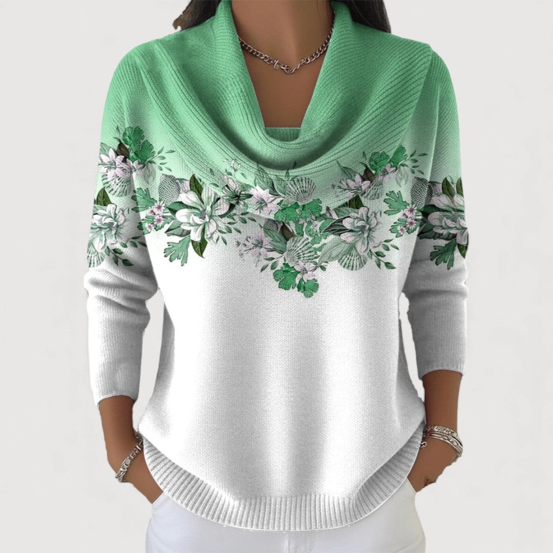 Alora | Women’s Knit Jumper featuring a Soft Cowl Neckline
