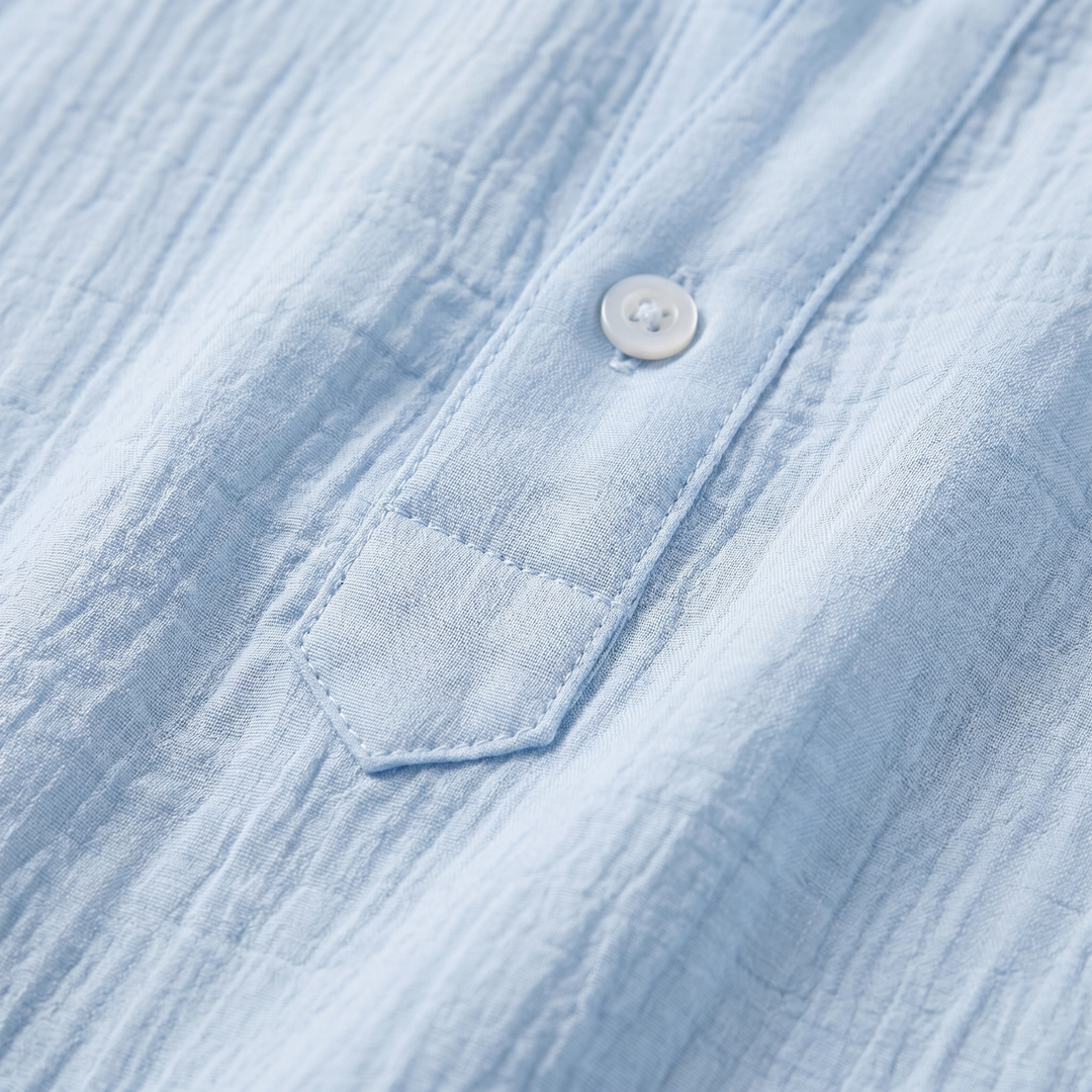 Rupert | Men's Bamboo Rayon V-Neck Shirt with Half-Placket Button Design