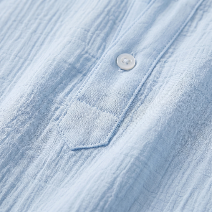Rupert | Men's Bamboo Rayon V-Neck Shirt with Half-Placket Button Design