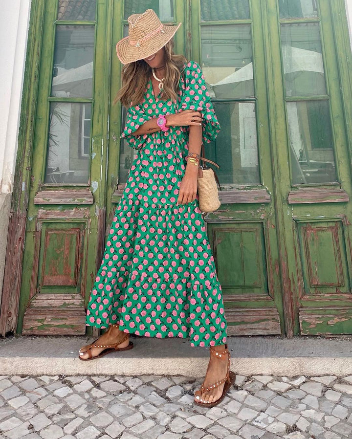 Vivienne | Women's Maxi Dress with Bold Patterns