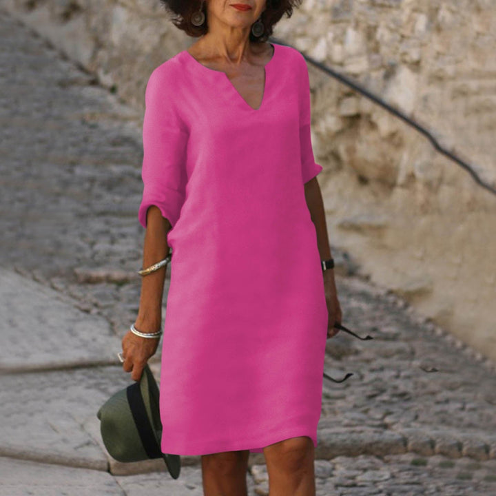 Mila | Women’s Shift Dress with a V Neckline