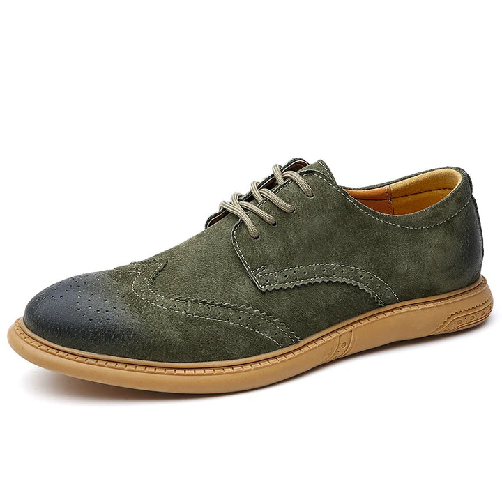 Fletcher | Men's Suede Brogues with Contrast Sole