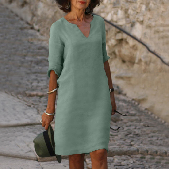 Mila | Women’s Shift Dress with a V Neckline