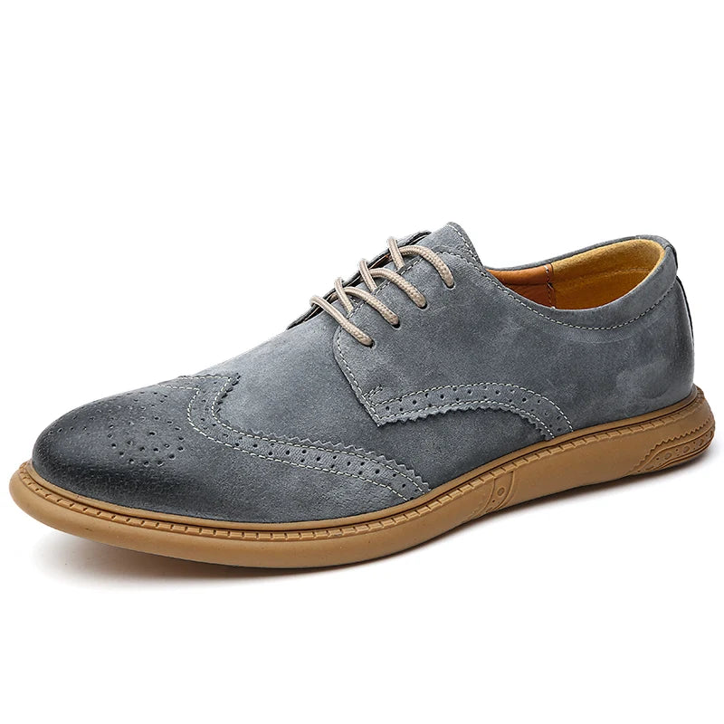 Fletcher | Men's Suede Brogues with Contrast Sole