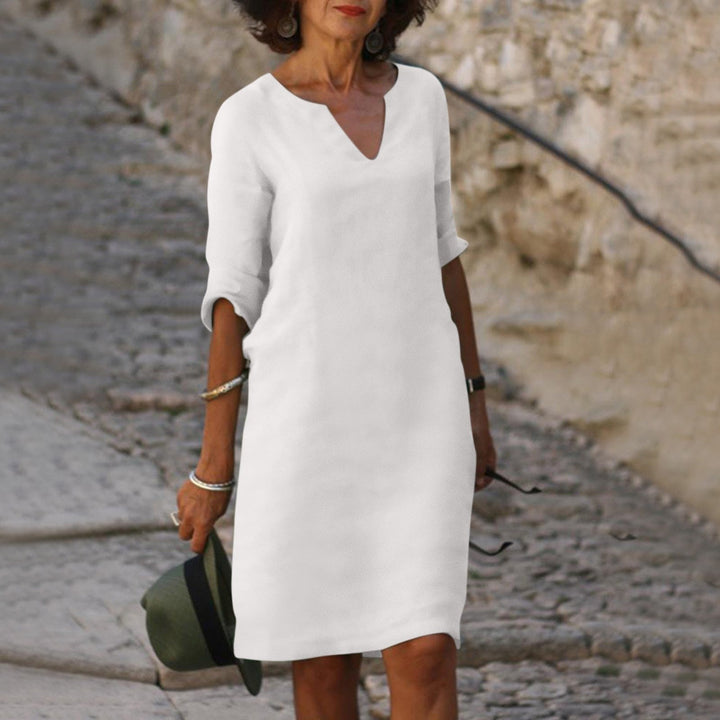 Mila | Women’s Shift Dress with a V Neckline