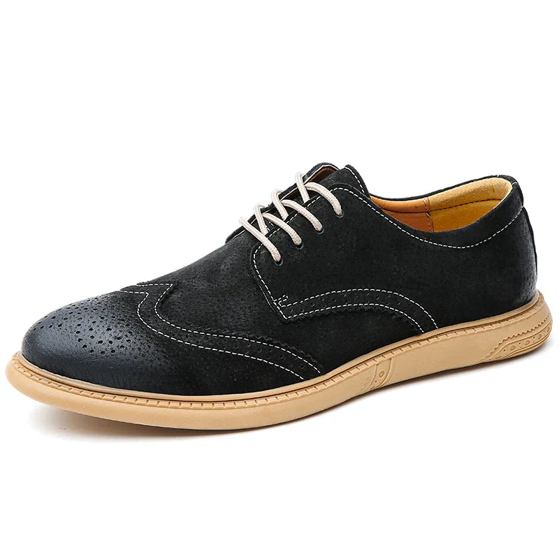 Fletcher | Men's Suede Brogues with Contrast Sole