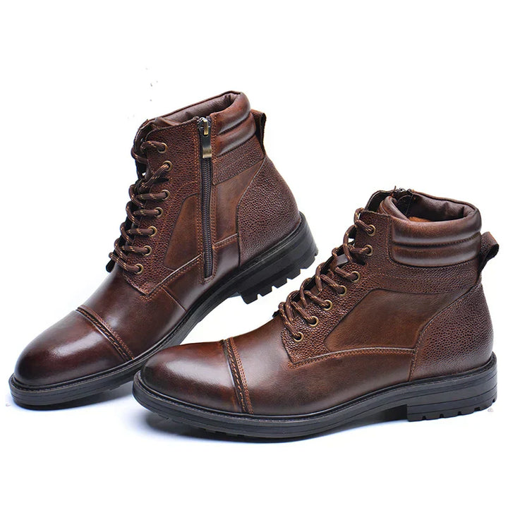 Bennett | Men’s Lace-Up Boots with Side Zip Fastening