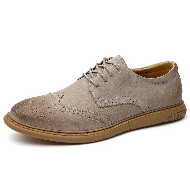 Fletcher | Men's Suede Brogues with Contrast Sole