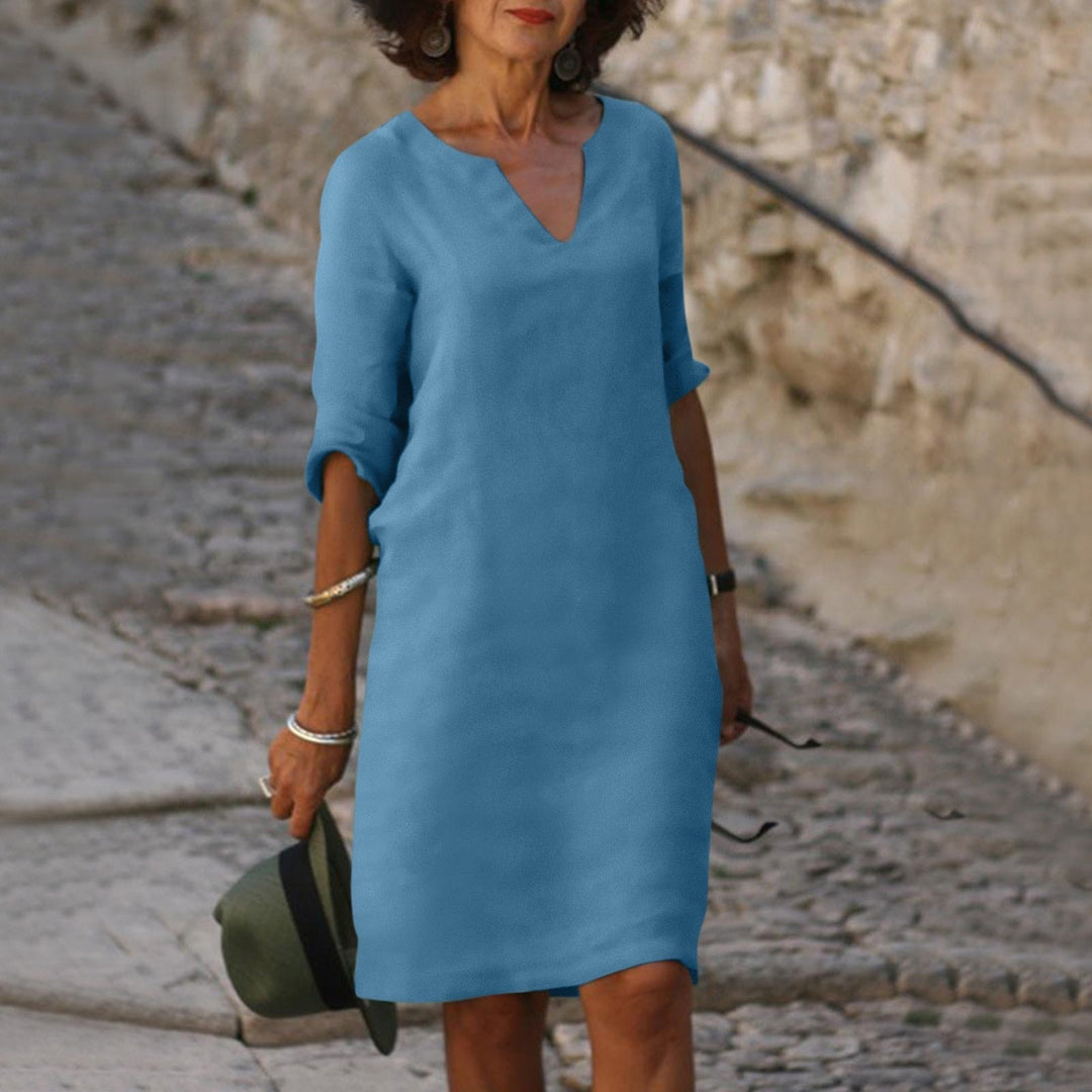 Mila | Women’s Shift Dress with a V Neckline