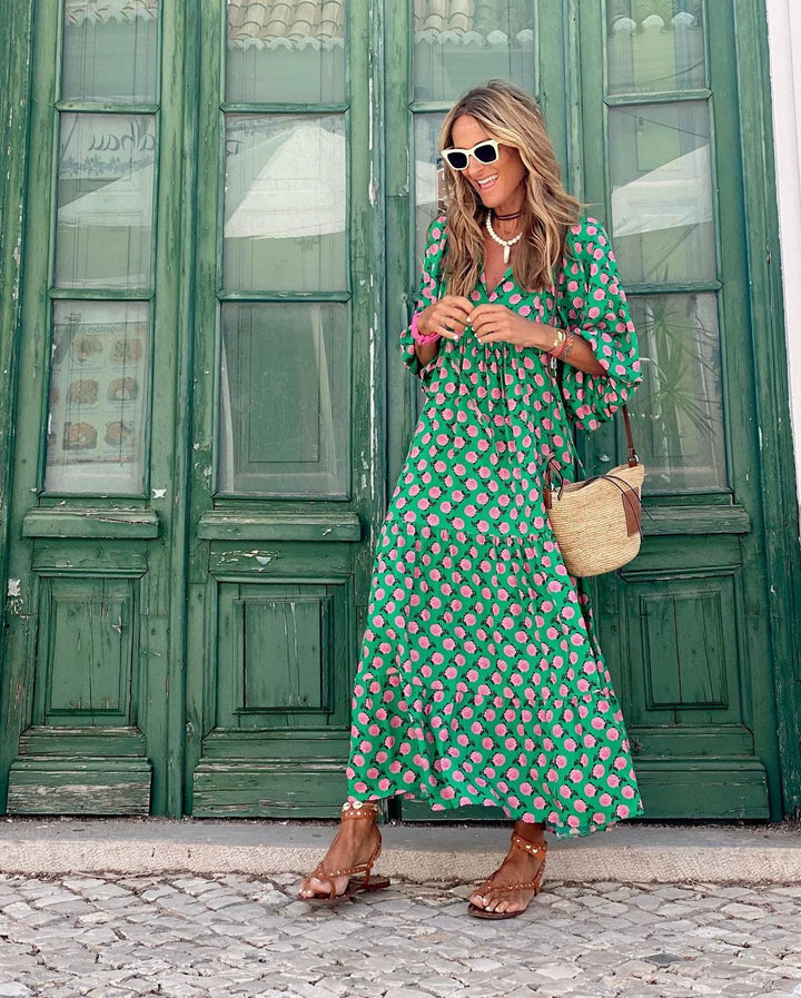 Vivienne | Women's Maxi Dress with Bold Patterns
