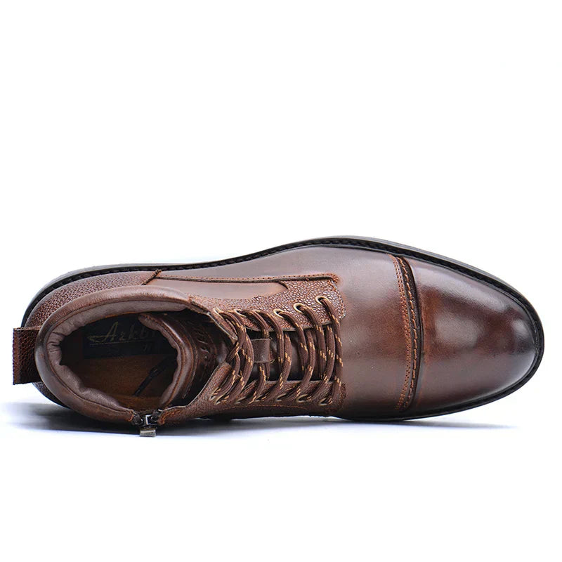 Bennett | Men’s Lace-Up Boots with Side Zip Fastening