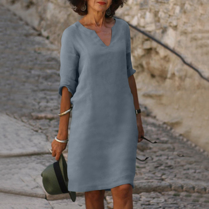 Mila | Women’s Shift Dress with a V Neckline