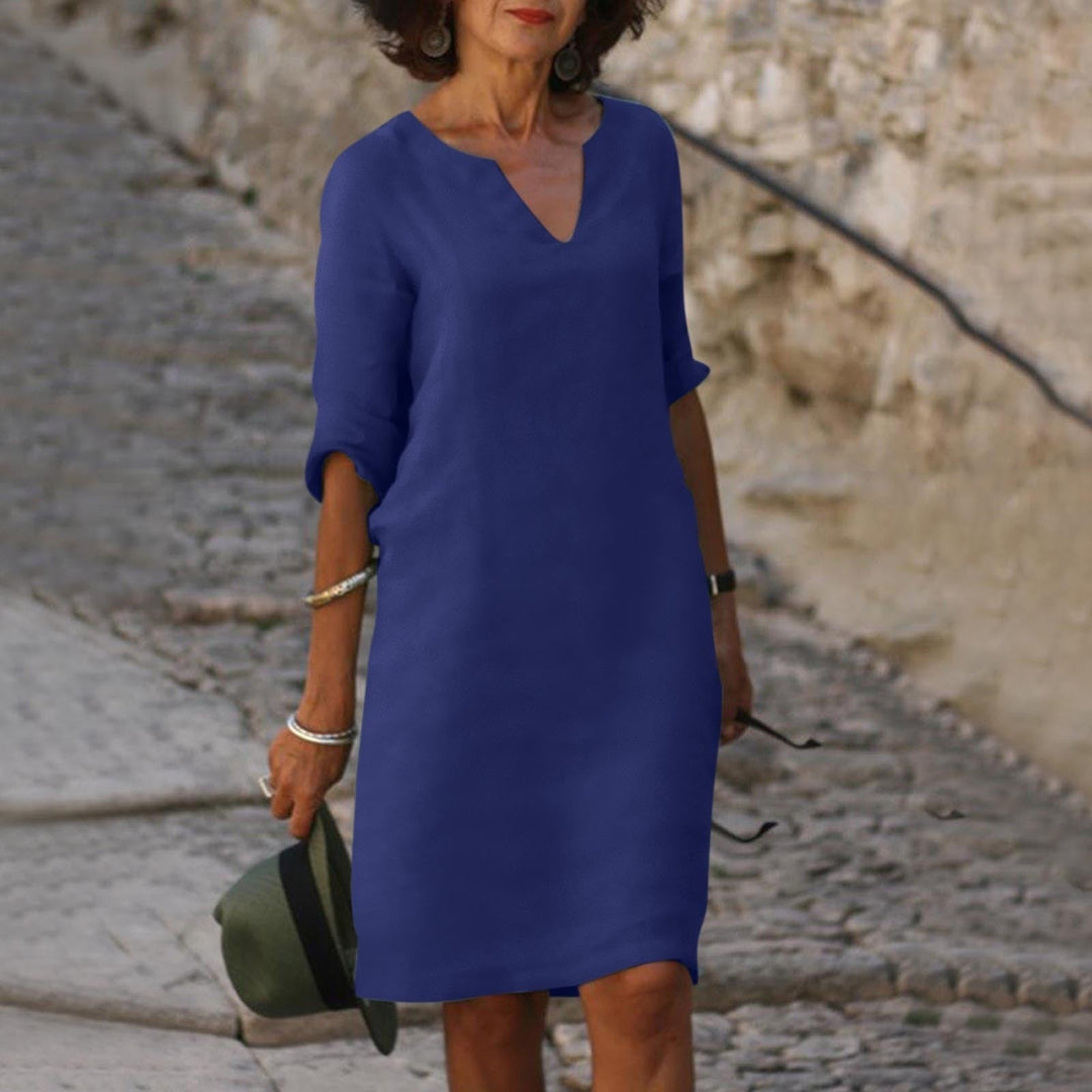 Mila | Women’s Shift Dress with a V Neckline