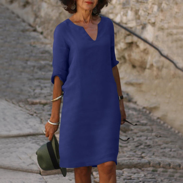 Mila | Women’s Shift Dress with a V Neckline