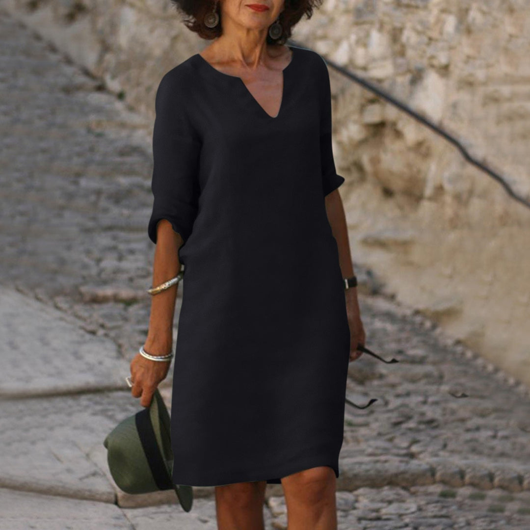 Mila | Women’s Shift Dress with a V Neckline
