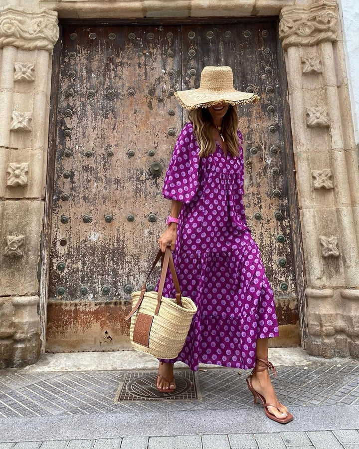Vivienne | Women's Maxi Dress with Bold Patterns