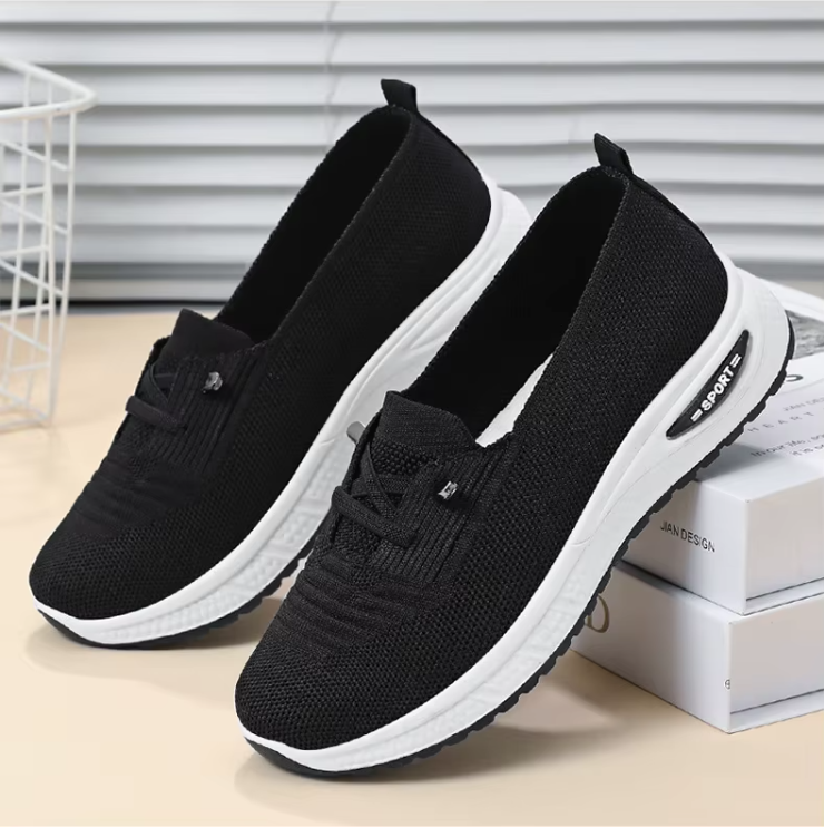 Orla | Women's Slip-On Trainers with Knitted Texture