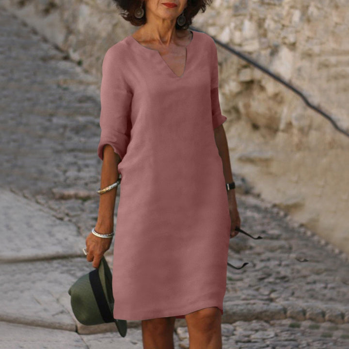 Mila | Women’s Shift Dress with a V Neckline