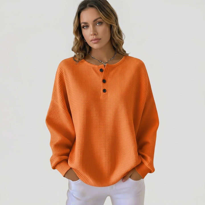 Selviona | Women's Relaxed Henley Top for Casual Everyday Wear