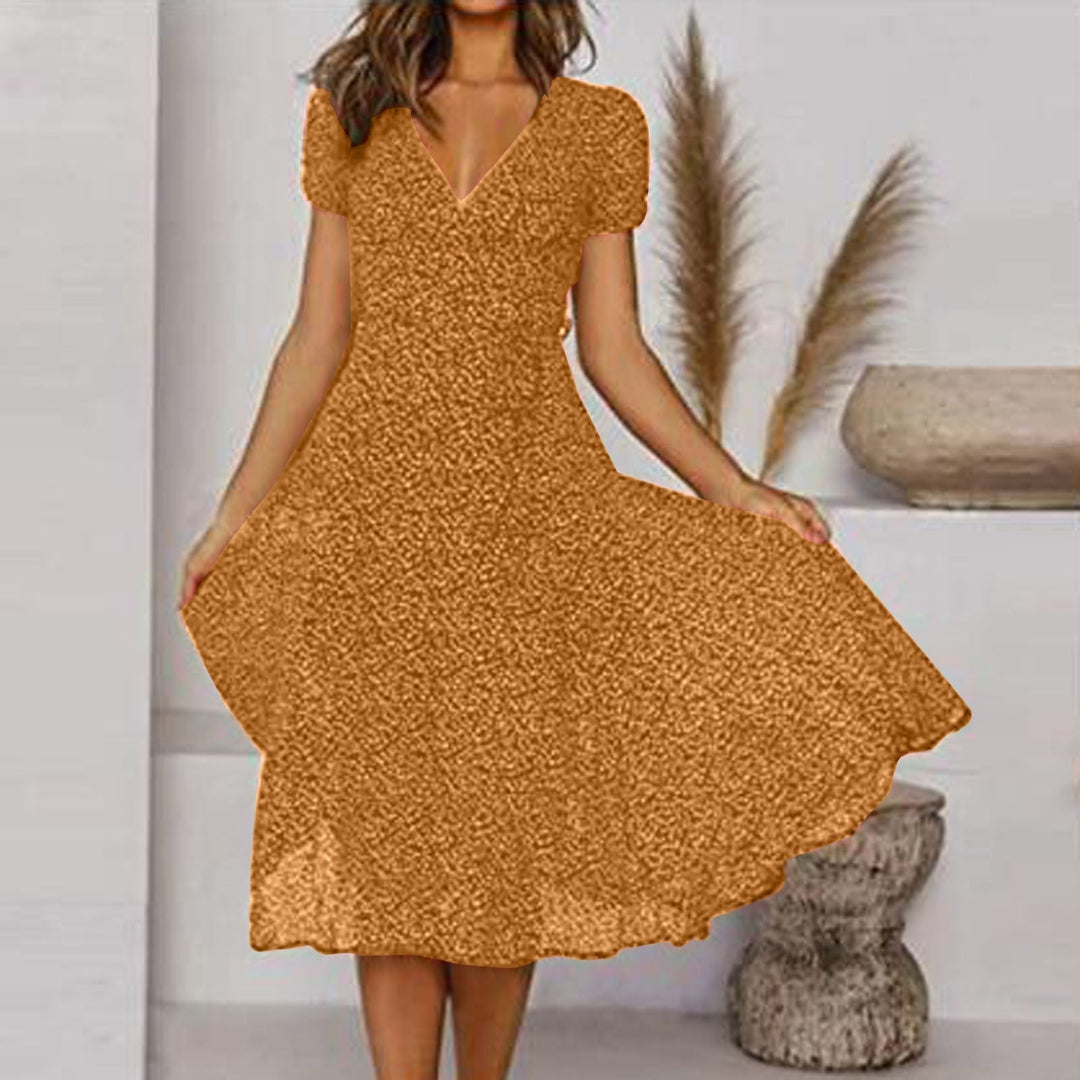 Serena | Women’s Midi Dress featuring a V Neckline