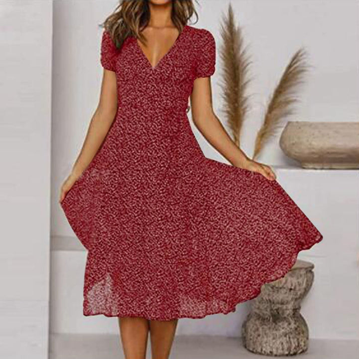 Serena | Women’s Midi Dress featuring a V Neckline