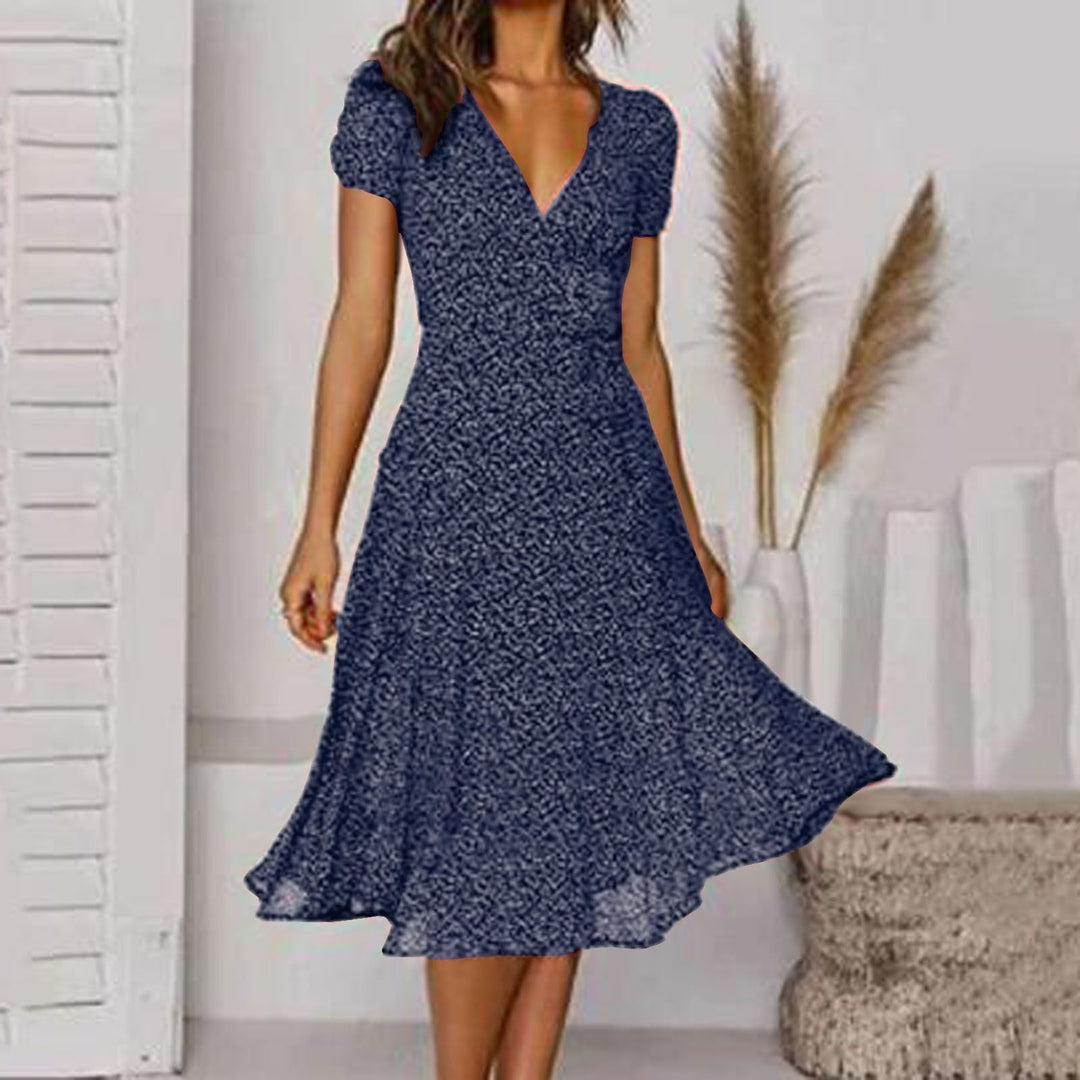 Serena | Women’s Midi Dress featuring a V Neckline