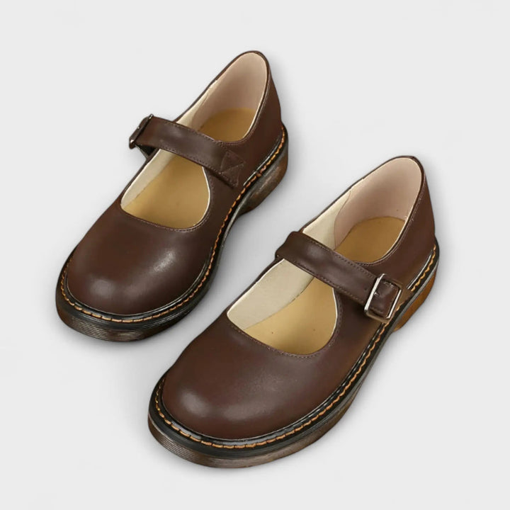 Clara | Women’s Mary Jane Flats with Buckle Strap