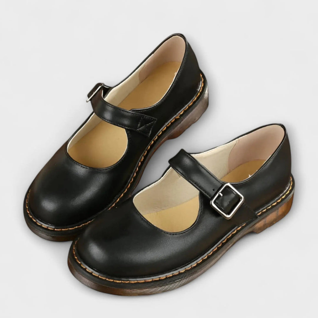 Clara | Women’s Mary Jane Flats with Buckle Strap