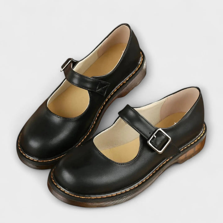 Clara | Women’s Mary Jane Flats with Buckle Strap