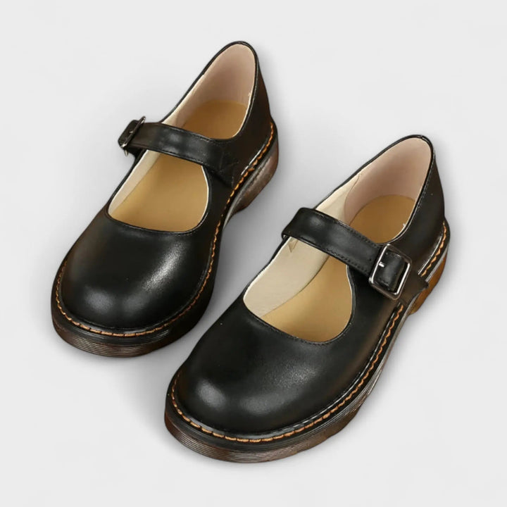 Clara | Women’s Mary Jane Flats with Buckle Strap