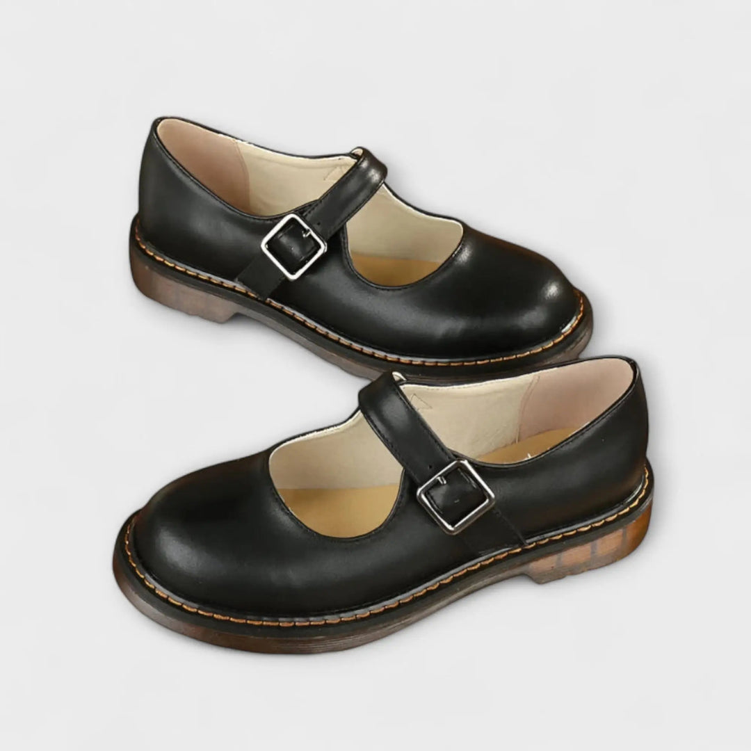 Clara | Women’s Mary Jane Flats with Buckle Strap
