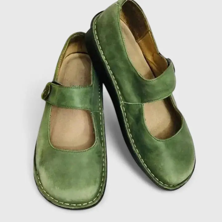 Cleo | Women's Slip-On Loafers featuring a Rounded Toe and Panel Detail