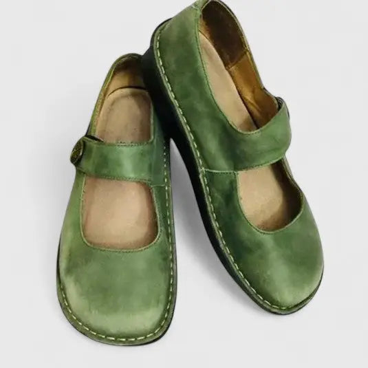 Cleo | Women's Slip-On Loafers featuring a Rounded Toe and Panel Detail